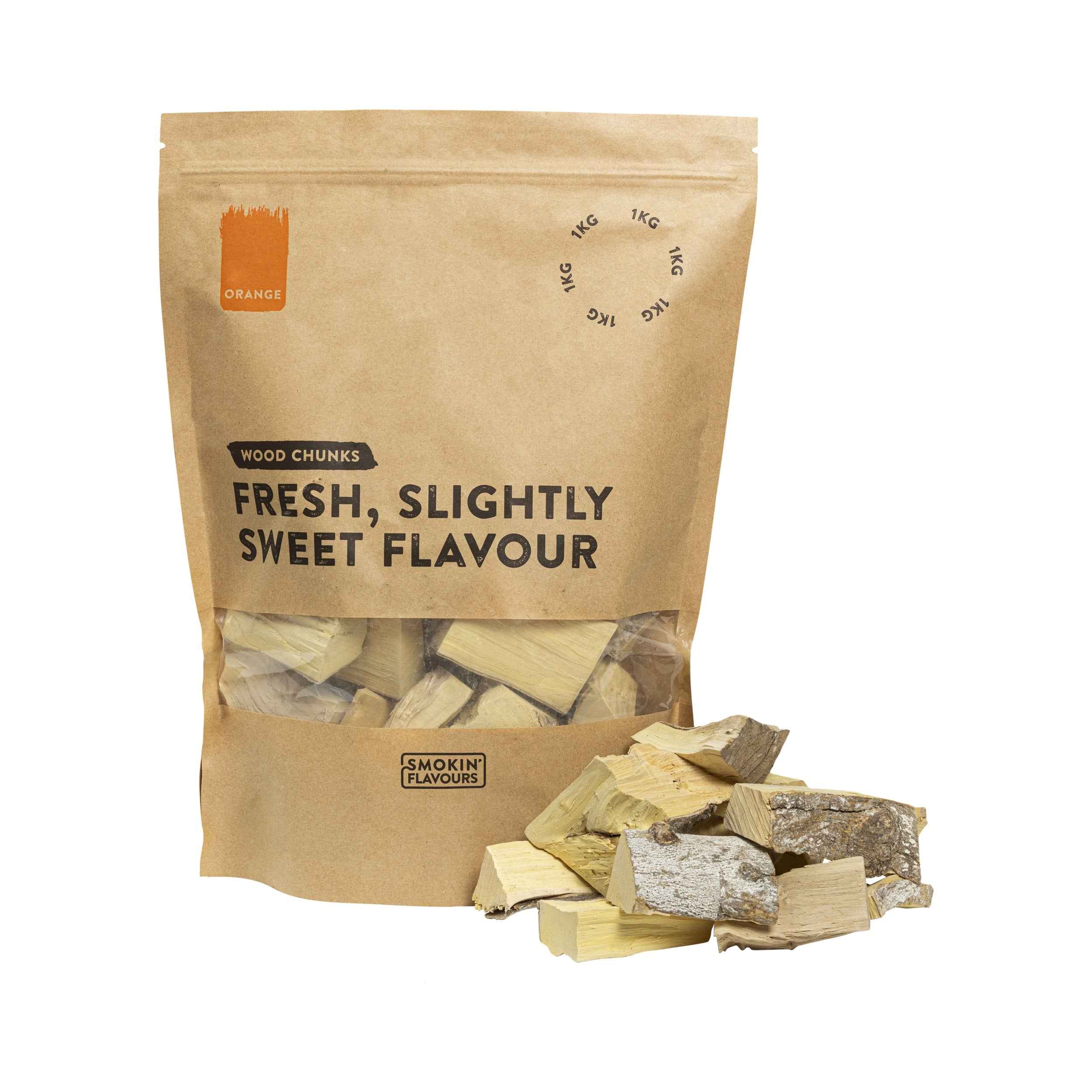 Smokin’ Flavours Rookchunks Sinaasappel 1KG