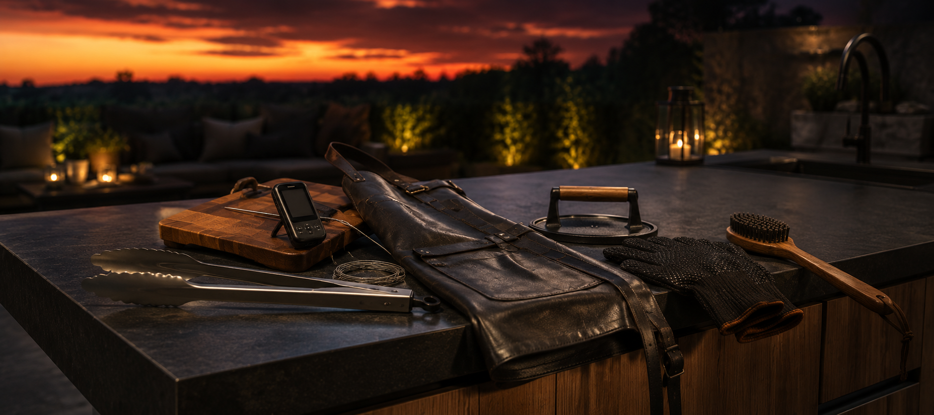 BBQ accessoires kopen bij BBQ Shop Harmelen — thermometers, tangen, schorten en meer