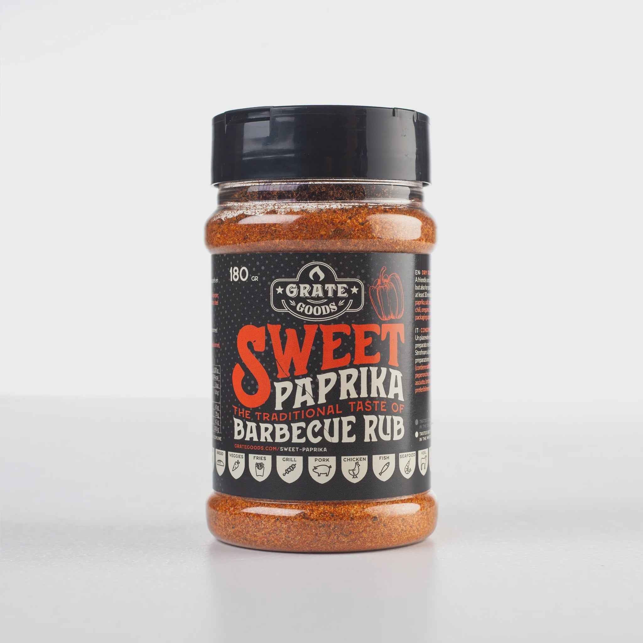 Grate Goods Premium Sweet Paprika BBQ Rub 180gr