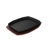The Bastard Sizzling Plate & Holder Cast Iron 24x32 cm